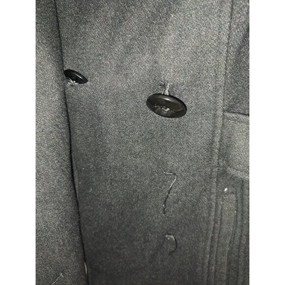 Attention Womens Black Wool Blend Peacoat Jacket Small - Picture 9 of 10